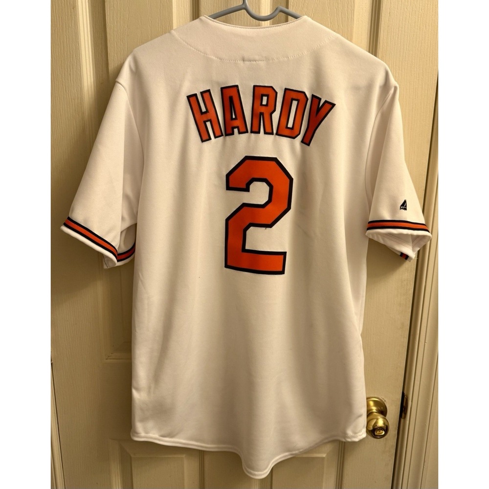 JJ Hardy Baltimore Orioles MLB Authentic Majestic #2 White Jersey SZ‎ Medium